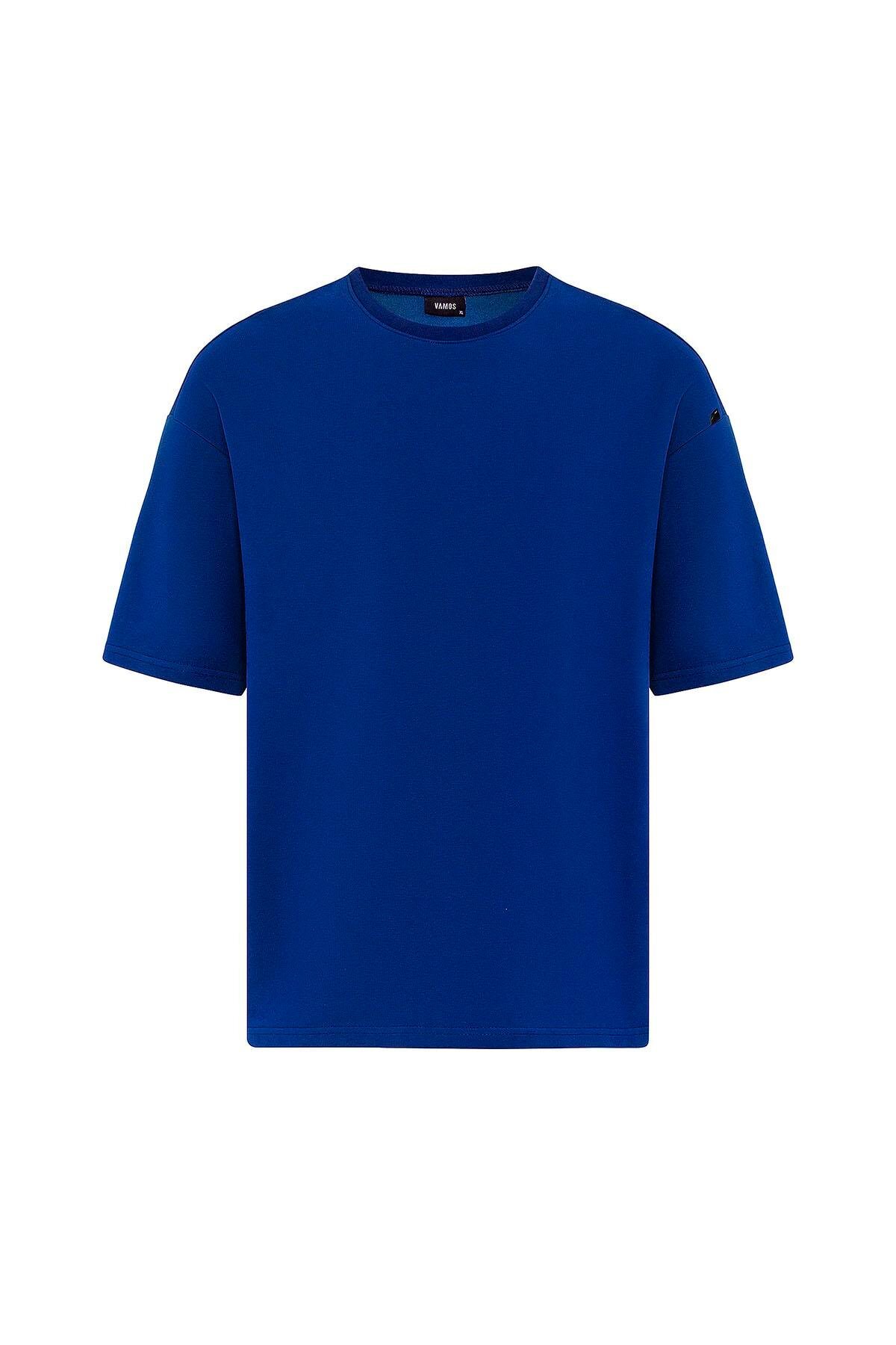 Basic Oversize Şort Takım Saks — رنگارنگ 30-269 — تصویر 5 از 8