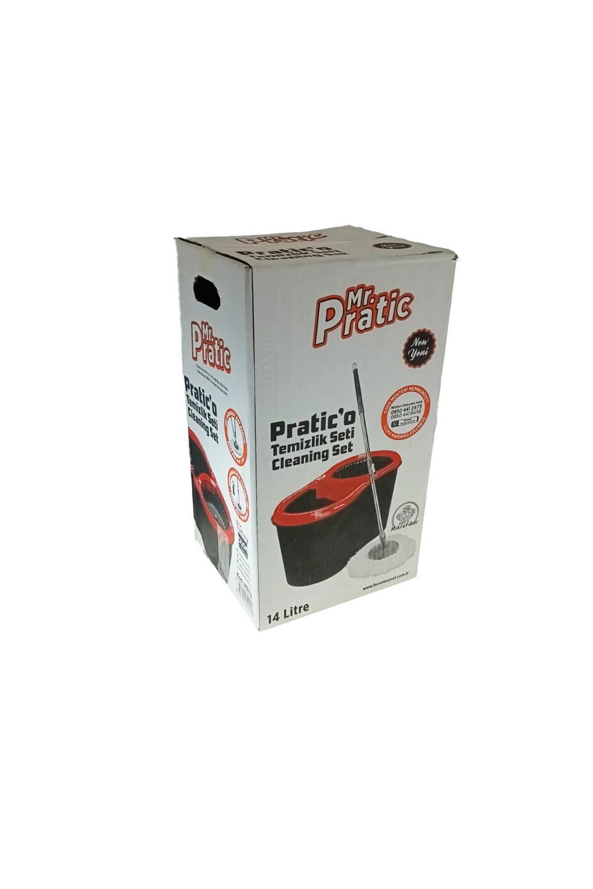Pratic-Rotating mop set, Mr. Pratic 14L-MR116, with 14l bucket and wringer 3