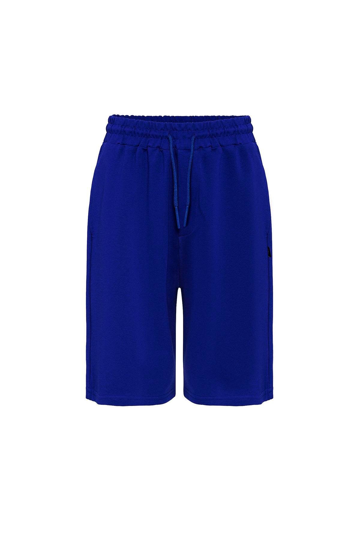 Basic Oversize Şort Takım Saks — رنگارنگ 30-269 — تصویر 6 از 8