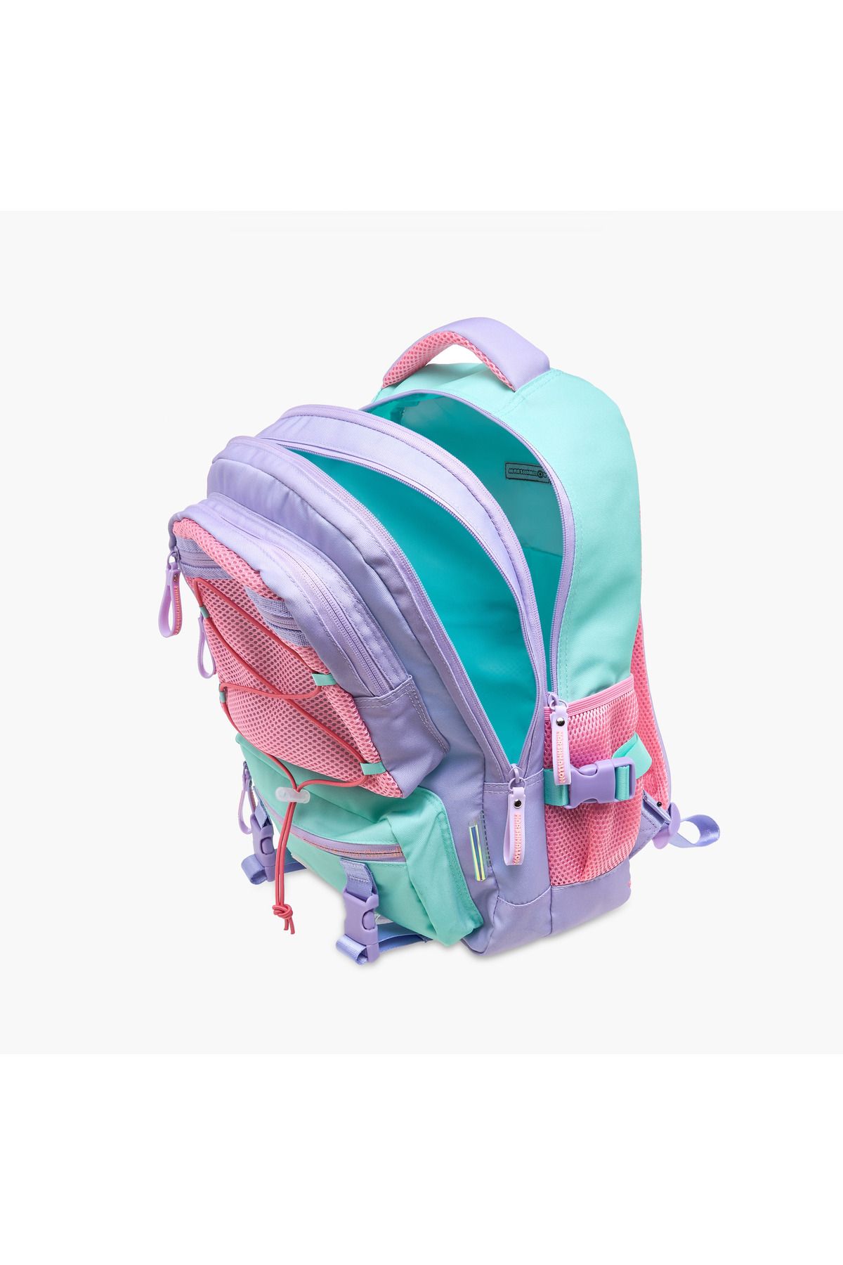 Marshmallow-Colourblock Backpack with Adjustable Shoulder Straps and Zip Closure - 33x43x16 cms 6