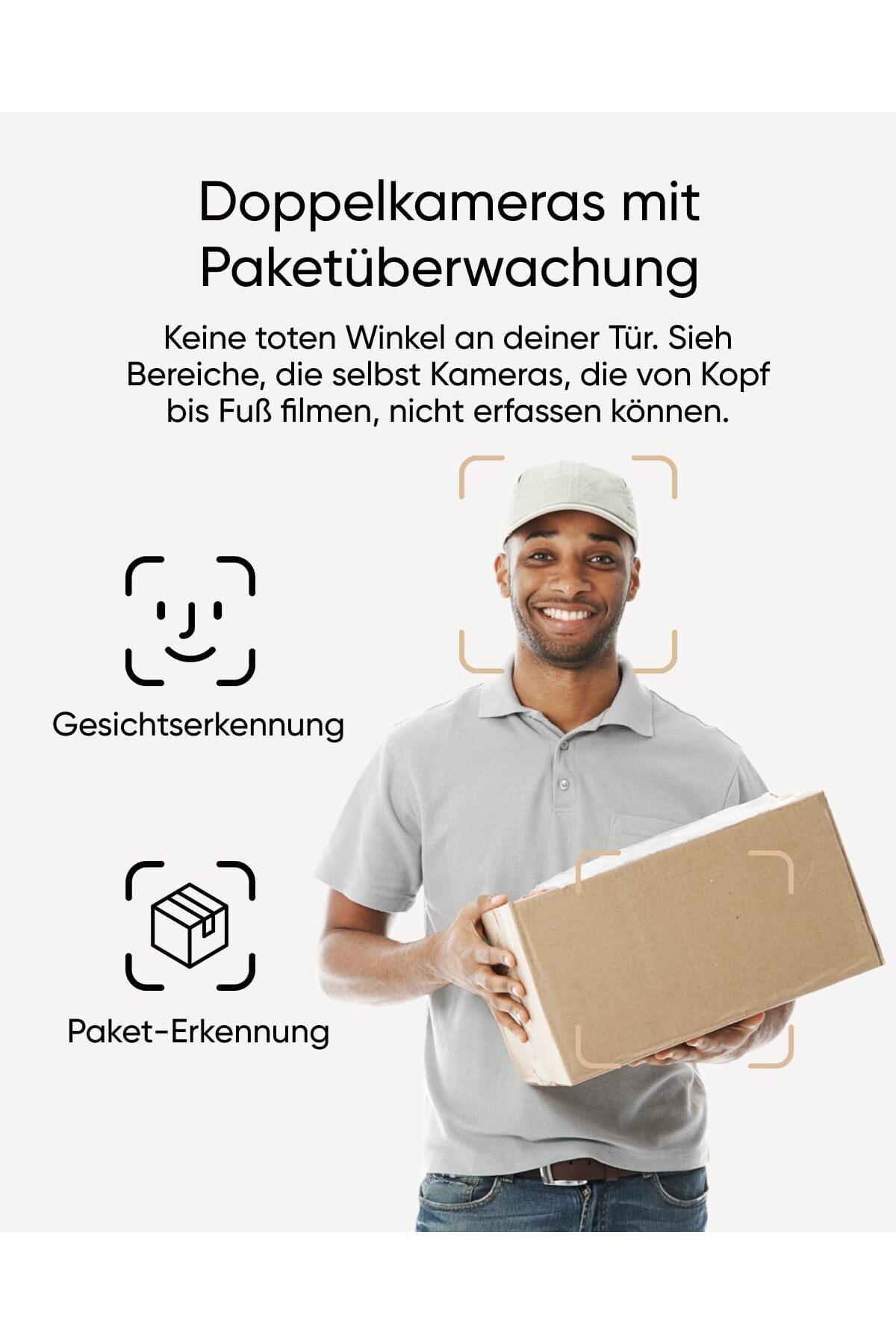 eufy-Security Video Doorbell E340 (Battery Powered), Dual Cameras with Delivery Guard, 2K Full HD an 5