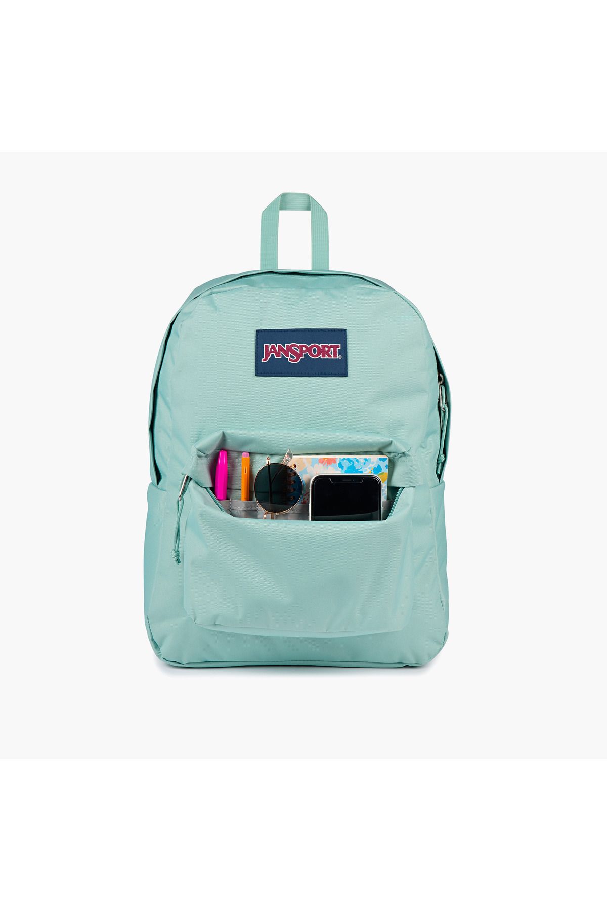 Jansport-Solid Backpack with Adjustable Straps and Zip Closure - 14x32x42 cms 4