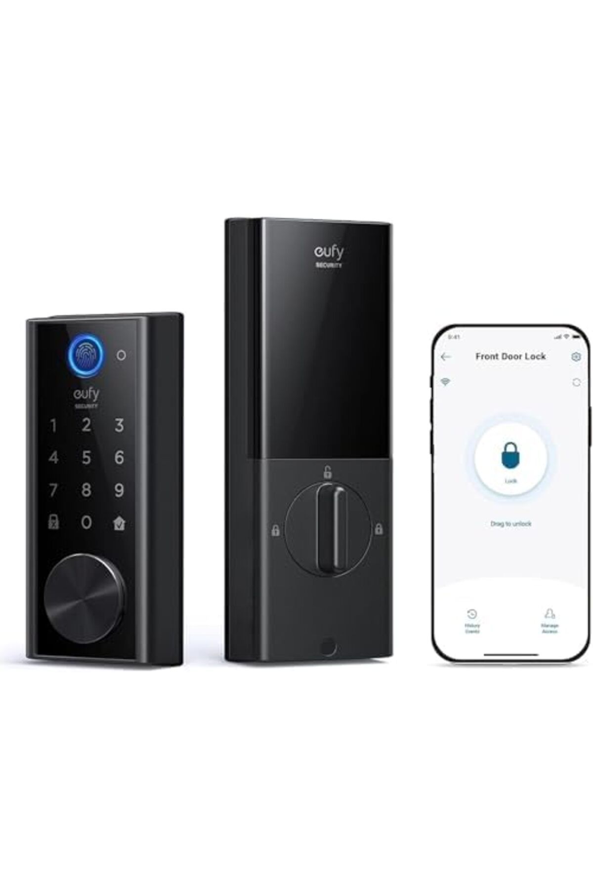 eufy-security Smart Lock Touch, Remotely Control with Wi-Fi Bridge, Fingerprint Keyless Entry Door L 2