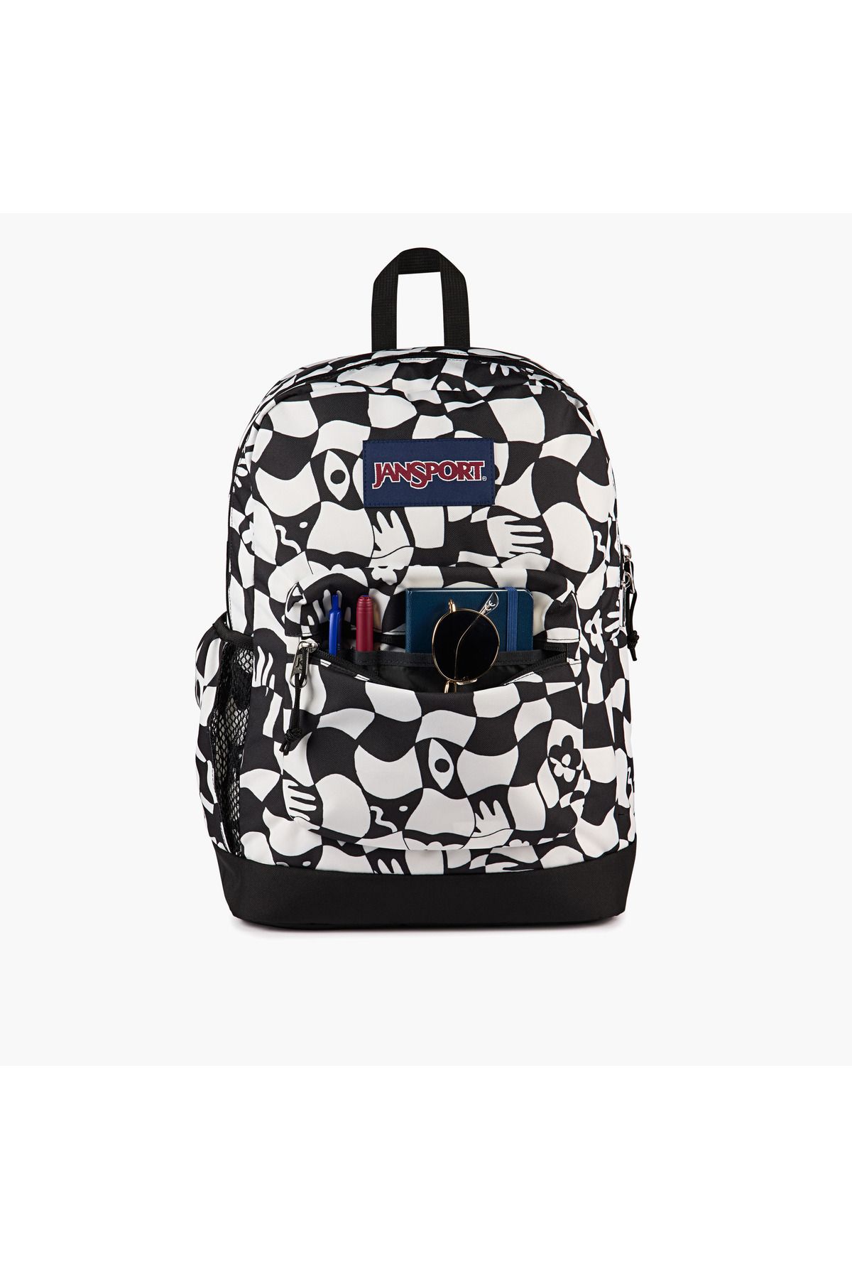Jansport-حقيبة ظهر مطبوعة من جانسبورت بأحزمة قابلة للتعديل وسحاب للإغلاق - ١٥×٣٢×٤٢ سم 6