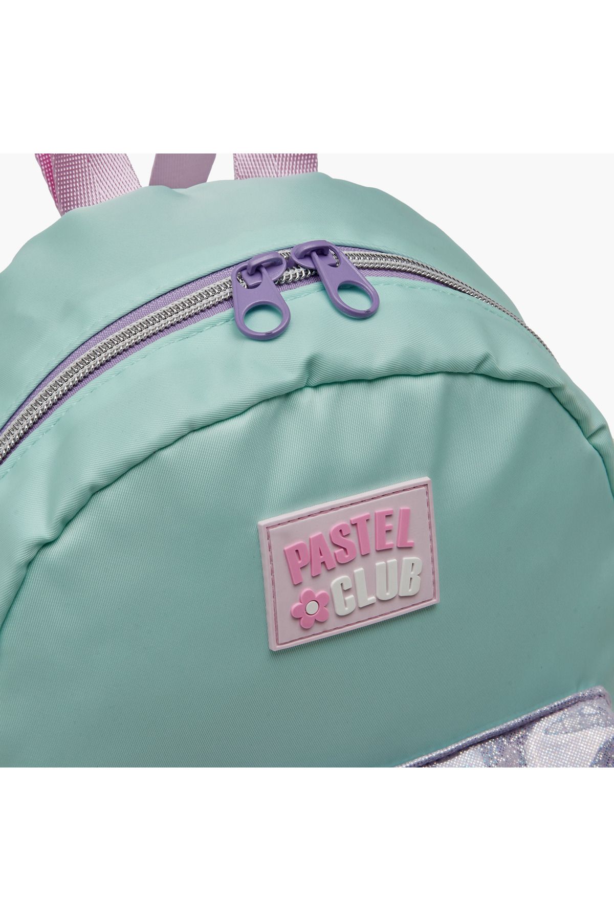 Icon-Colourblock Backpack with Adjustable Straps and Pom Pom Keychain - 27x23x11 cms 5