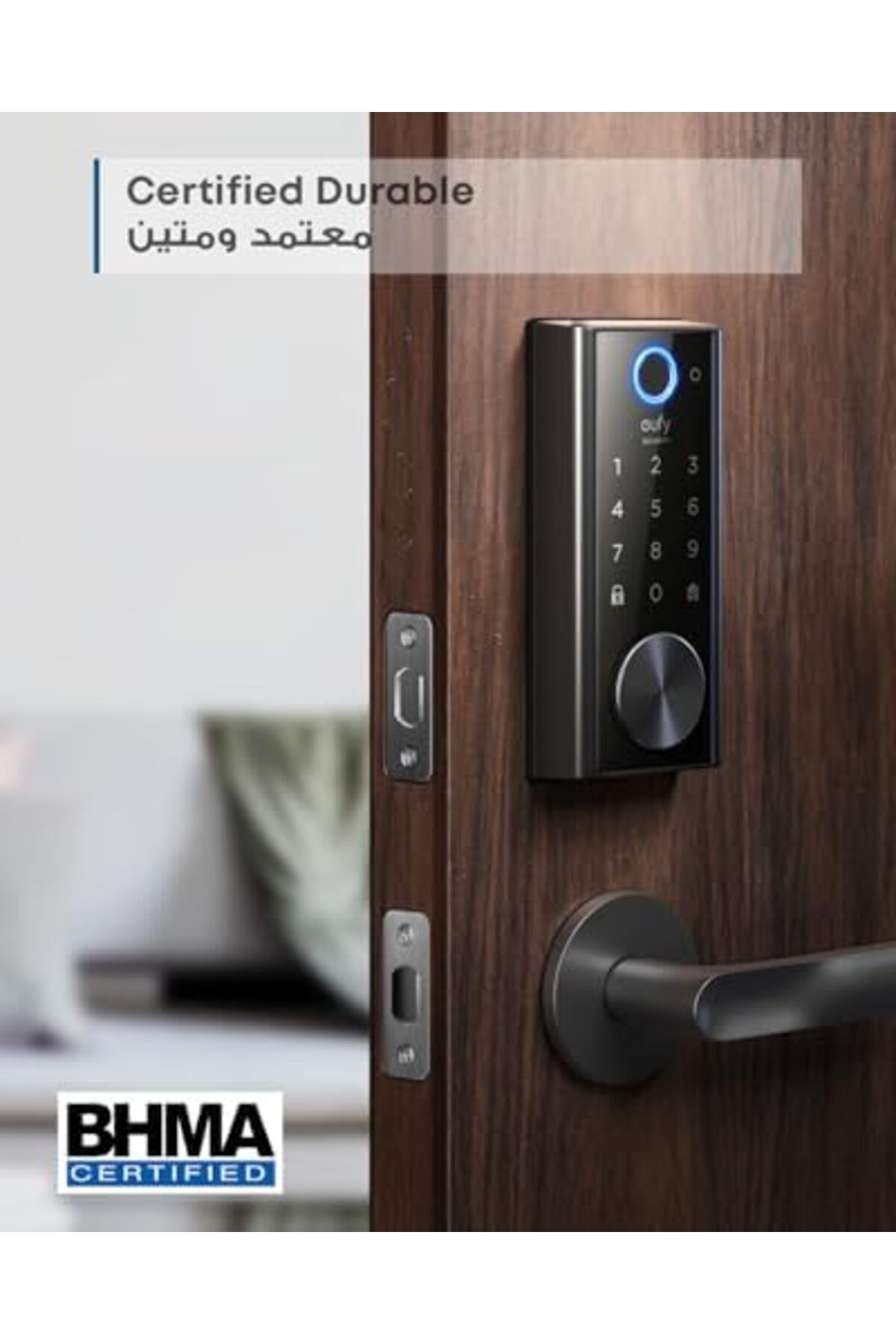 eufy-security Smart Lock Touch, Remotely Control with Wi-Fi Bridge, Fingerprint Keyless Entry Door L 6