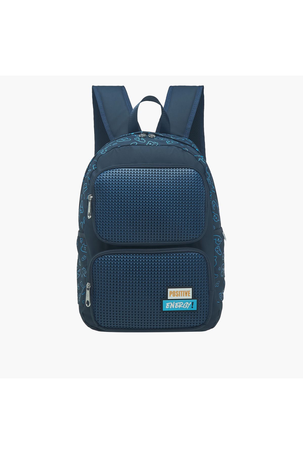 Light and Nine-Light & Nine Textured Backpack with Adjustable Shoulder Straps and Zip Closure - 44x31x14 cms 1