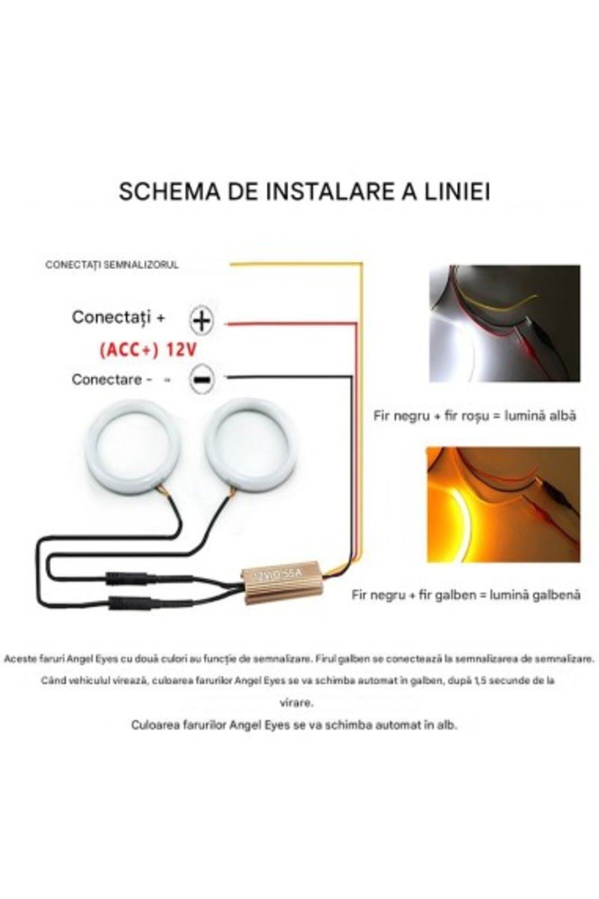 Xenon Bright-Angel Eyes LED COTTON Kit with turn signals for BMW E39 Facelift - 4x127 9