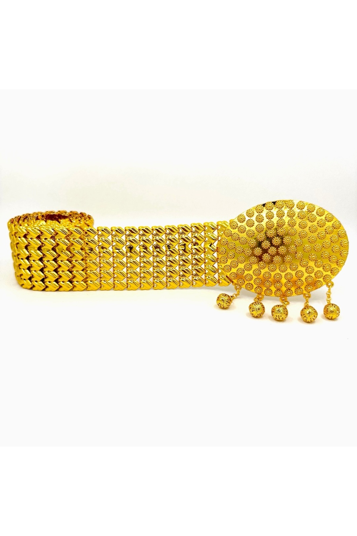 Grape Model – Gold Plated Belt (Dangling/ EYELET BUCKLE) Local, Women, Wedding, Engagement, Henna