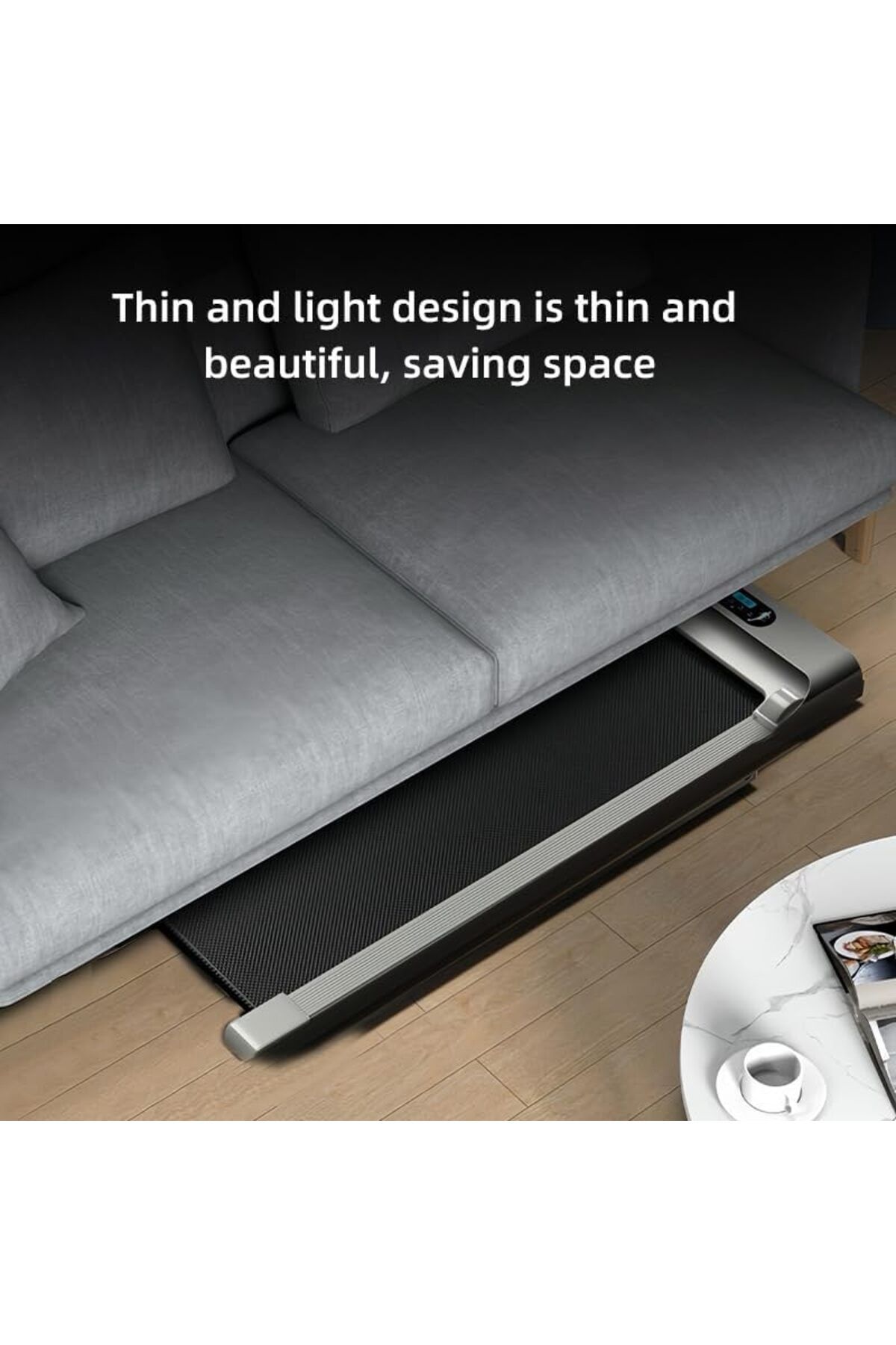 Rovyfota-Walking Pad, Under Desk Treadmill for Home Office, 2 in 1 Portable with Remote Control 5