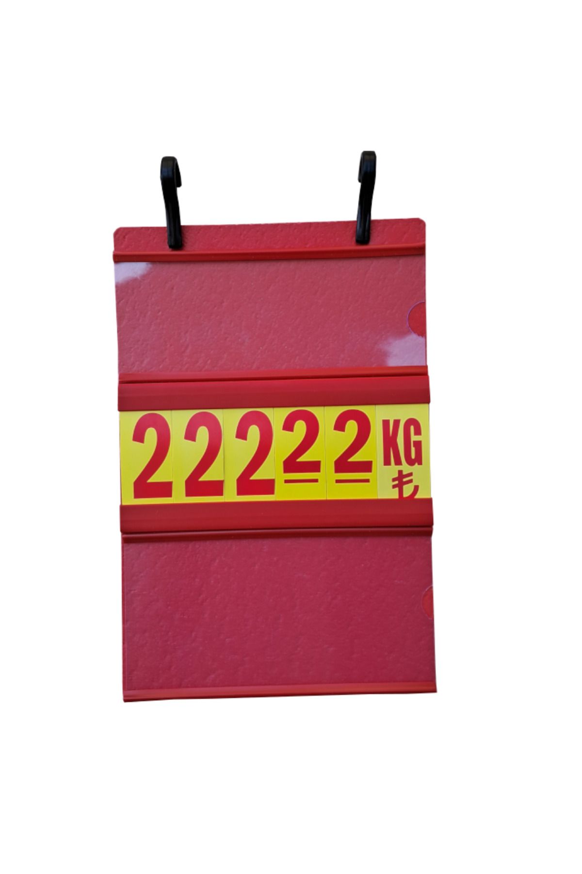 Yamani Display-5 Pieces of 5 Digit Labeling Butcher Label 17X26 cm Size (Medium Size Red Label Red Number 3