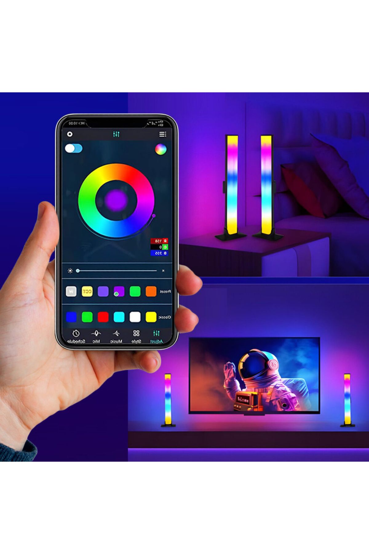 NewEvo-Smart RGB LED light strip, NewEvo®, Ambient light, 16 million colors, three control modes 8