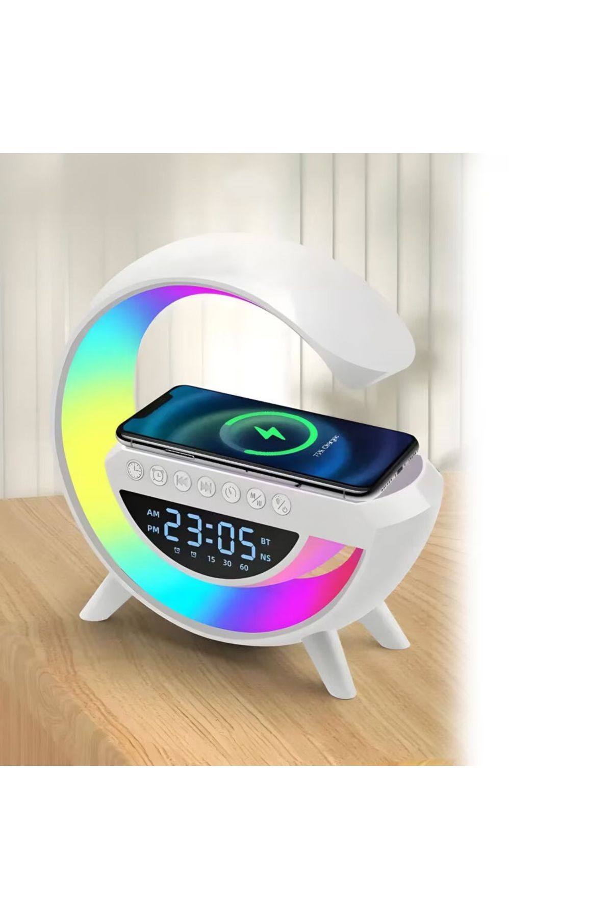 NewEvo-® Multifunctional Smart Lamp 4 In 1, Digital Clock, Alarm, Radio, Bluetooth Speaker 4