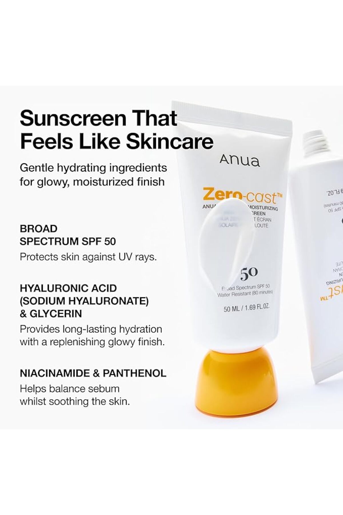 ANUA-Zero-Cast Moisturizing Finish Sunscreen,SPF 50 2