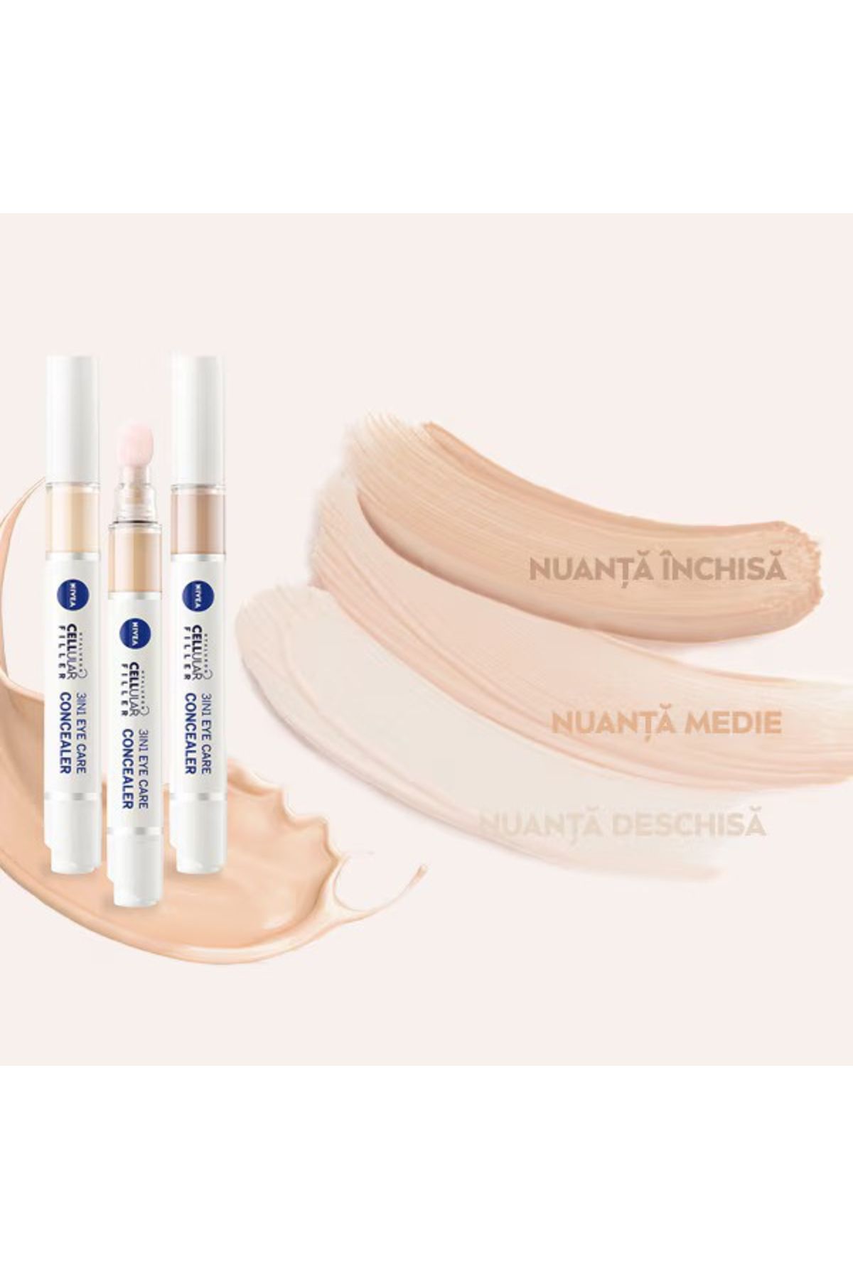 NIVEA-Moisturizing concealer for the eye area, Nivea Cellular 3in1 Eye Concealer, light shade, 4 ml 6