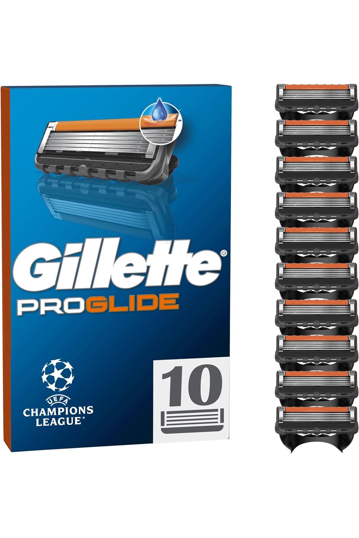 Gillette-شفرات حلاقة بروغلايد للرجال، عبوة من 10 شفرات حلاقة بديلة مع أداة تشذيب دقيقة، 5 شفرات مضادة للتكتل 1