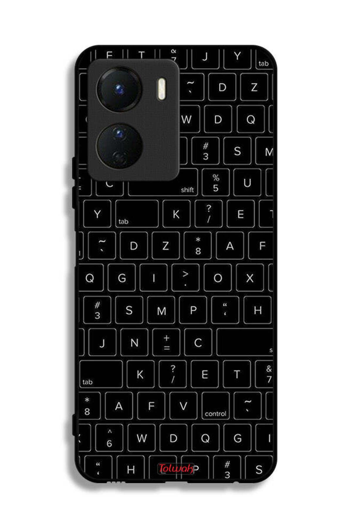 Tolwak-Vivo Y16 Protective Case Cover Random Keyboard Keys Pattern 1
