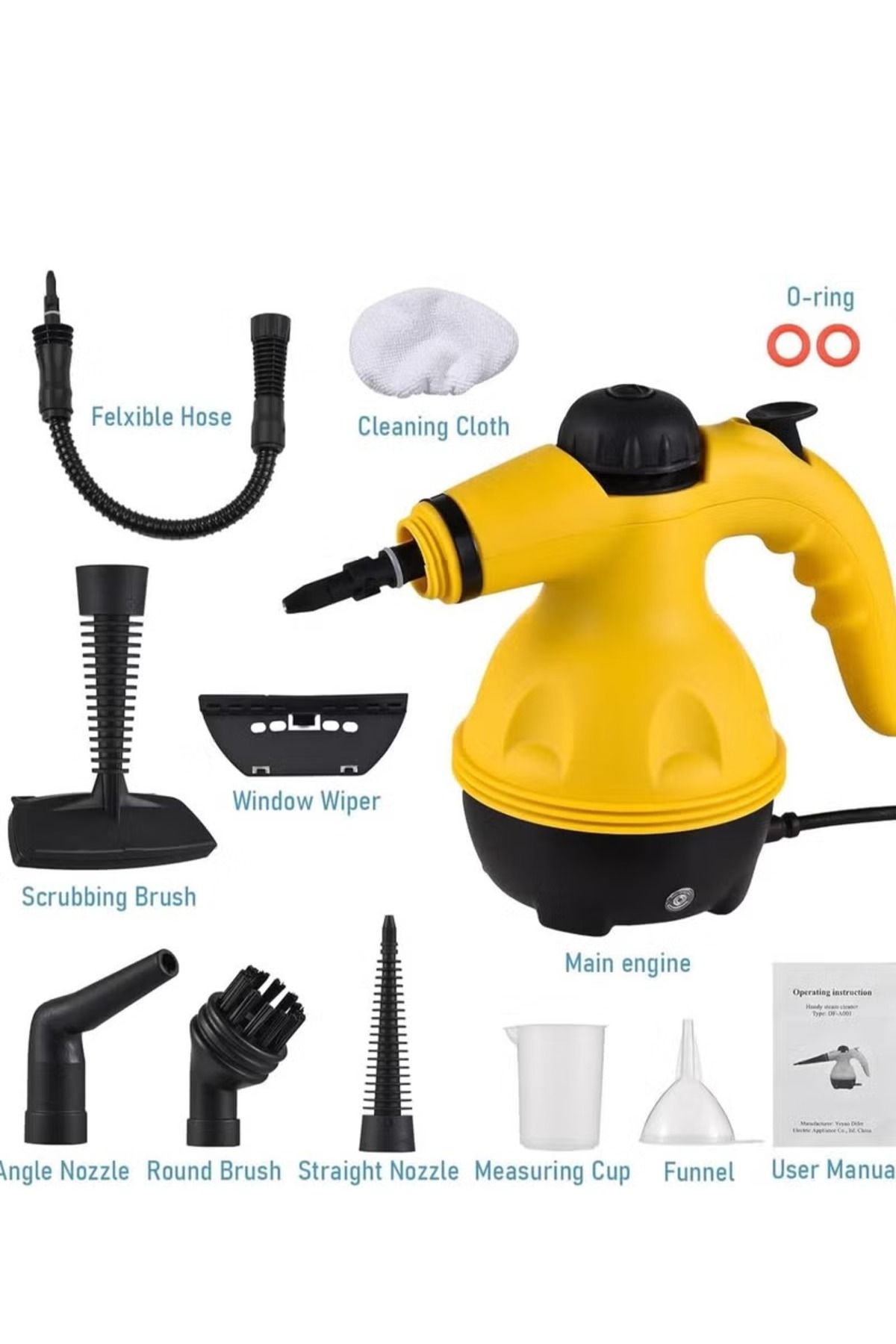 DLC-1000W Portable Handheld Steam Cleaner - Multifunctional 6-in-1 High-Temperature Pressurized Steamer 2