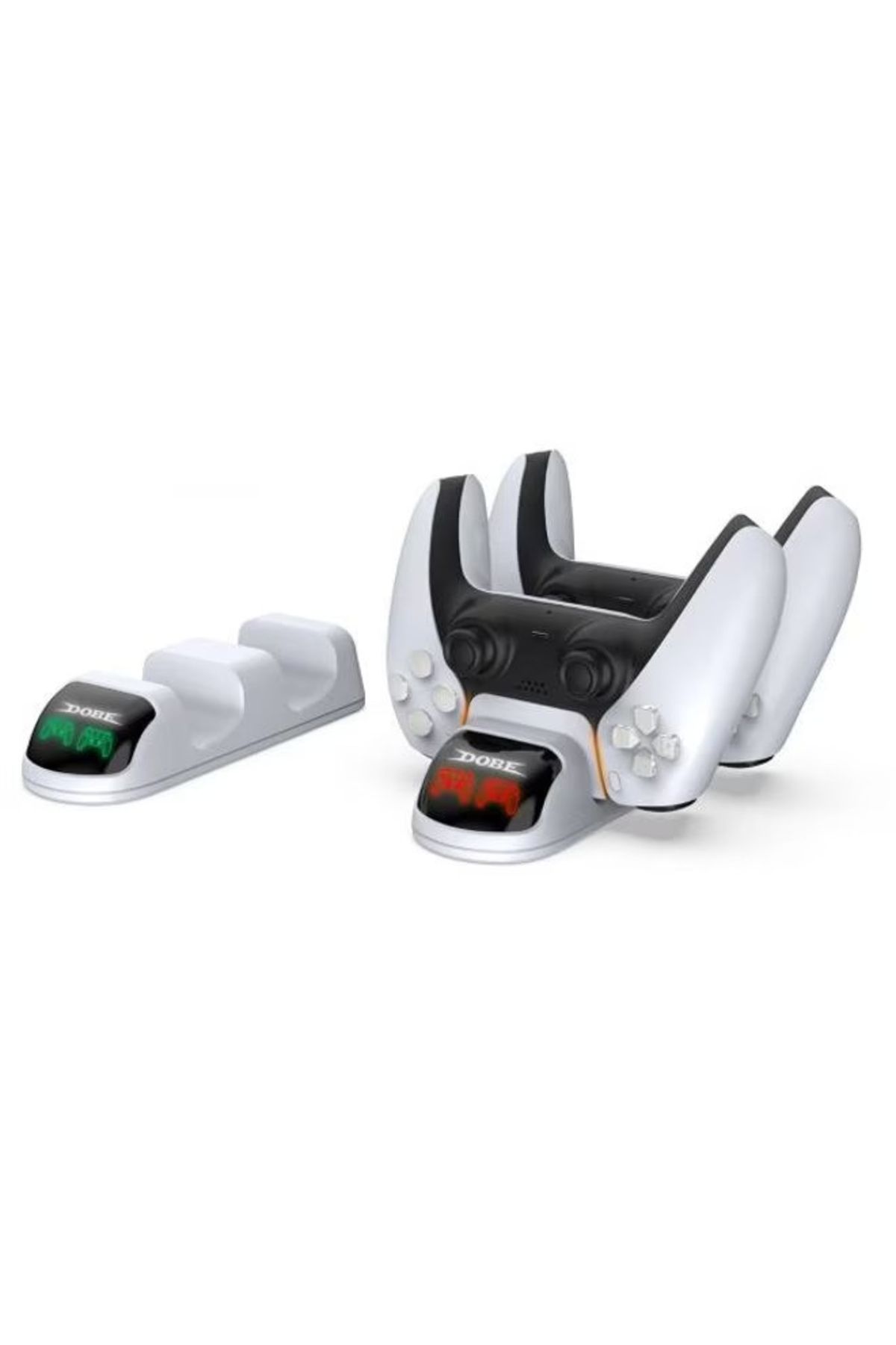 Dobe-Ps5 Controller Charging Station, Double Stand, Fast Charging, Charging Indicator, White 9