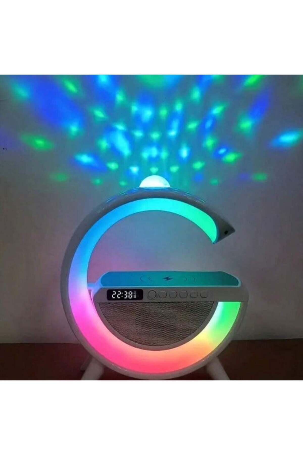 divendi-ro-3 in 1 Charging Station with RGB Lamp, Wireless, Bluetooth Speaker, Digital Clock 4