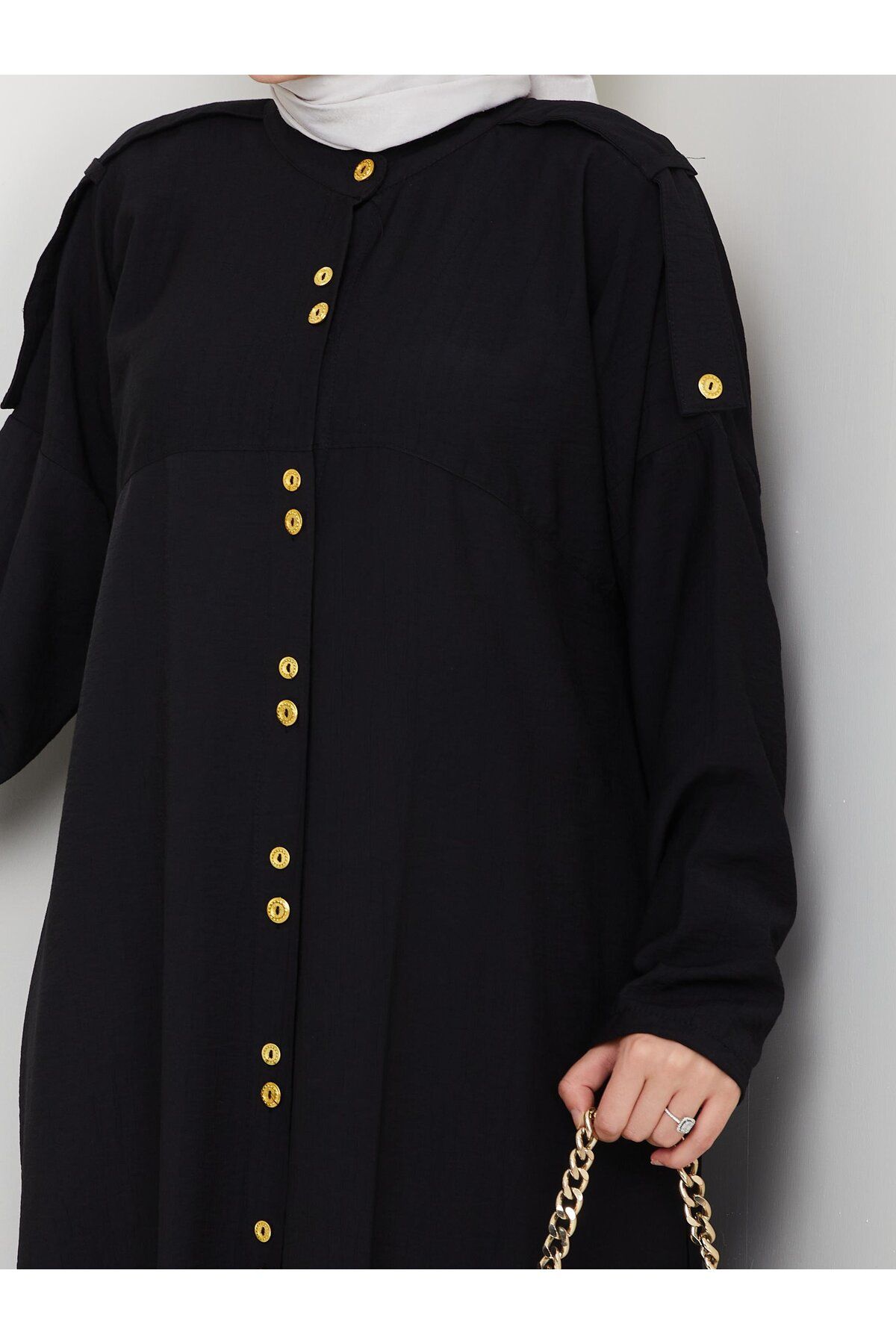 HARMAN BUTİK-Women's Buttoned Strawberry Fabric Black Double Suit 5