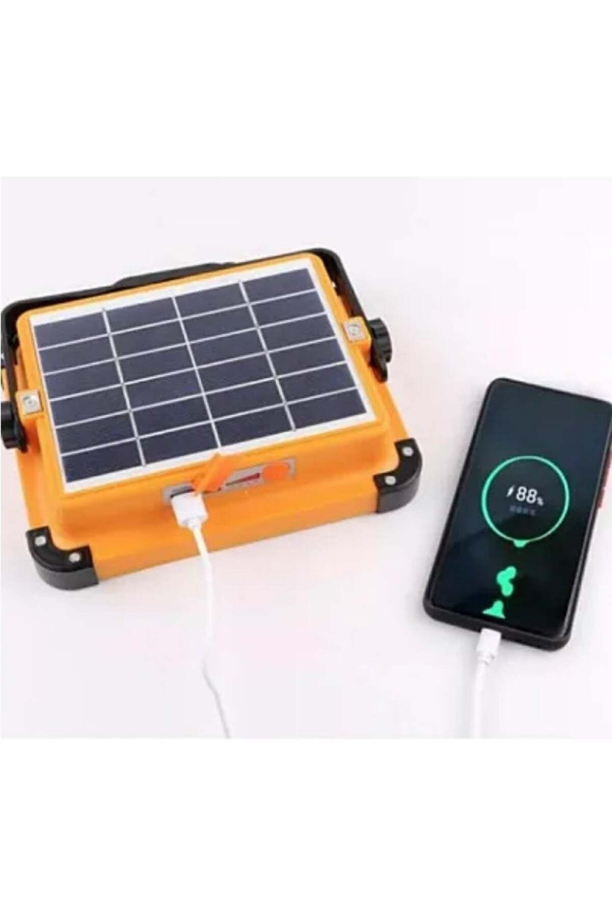 divendi-ro-Led Floodlight 500W D8 with Solar Panel 3 Light Modes, Stroboscope Function and Teleon Charging 3