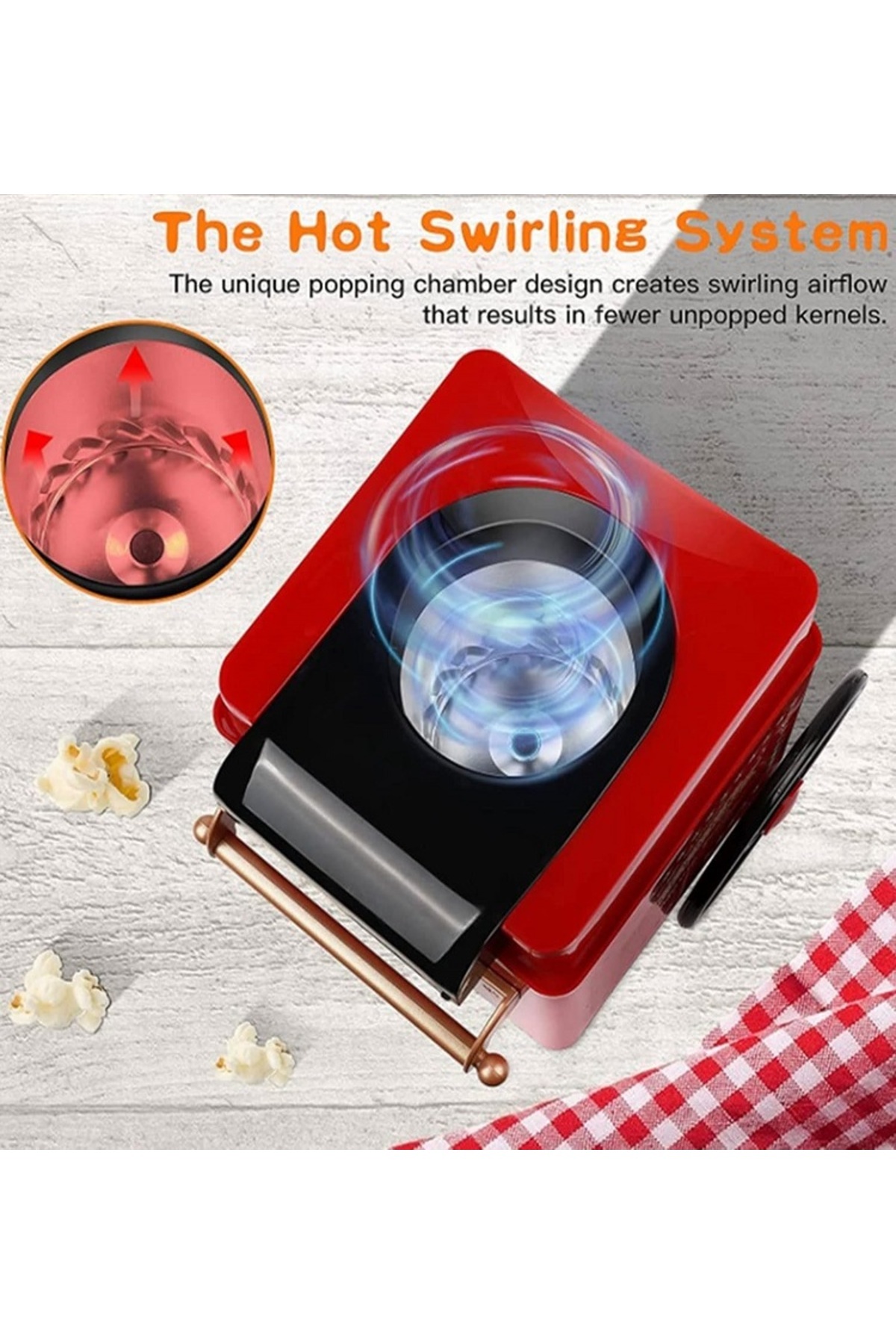 ماكينة صنع الفشار 1200 واط DLC PC148 أحمر/أصفر