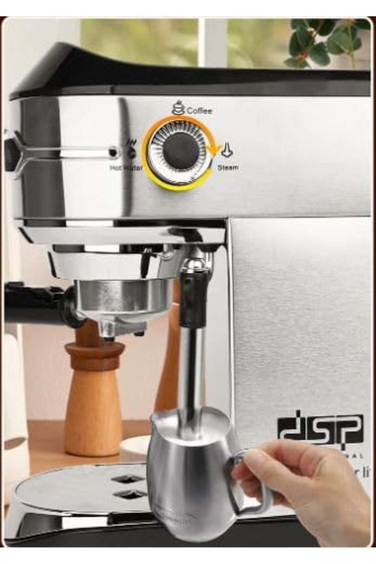 Generic-DSP KA3065 Espresso Coffee Maker with Thermal Fast Heating System & Milk Frother Steam 4