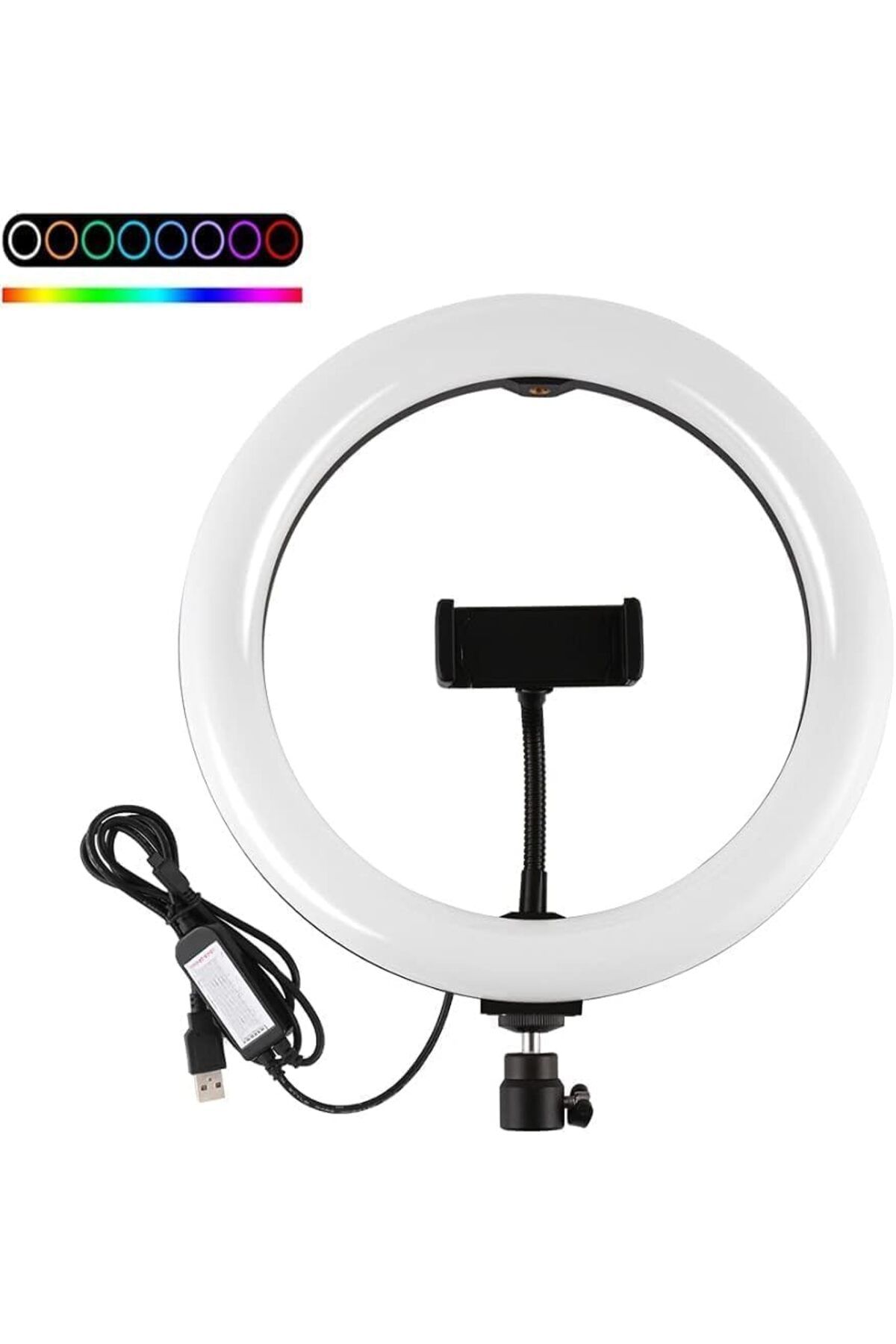 Generic-RGB LED Soft Ring Light MJ36 – 18” Dimmable Ring Light with Adjustable Tripod Stand, 3 Color Mod 5