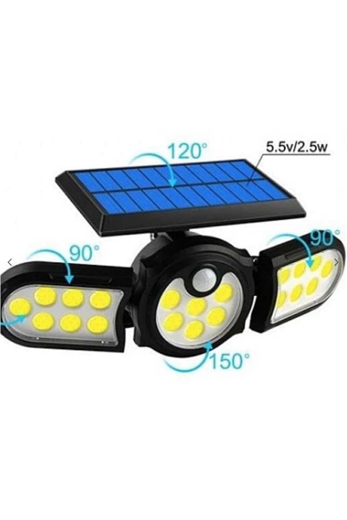 divendi-ro-WS 1206B triple solar lamp with motion sensor, for wall or ground mounting 6