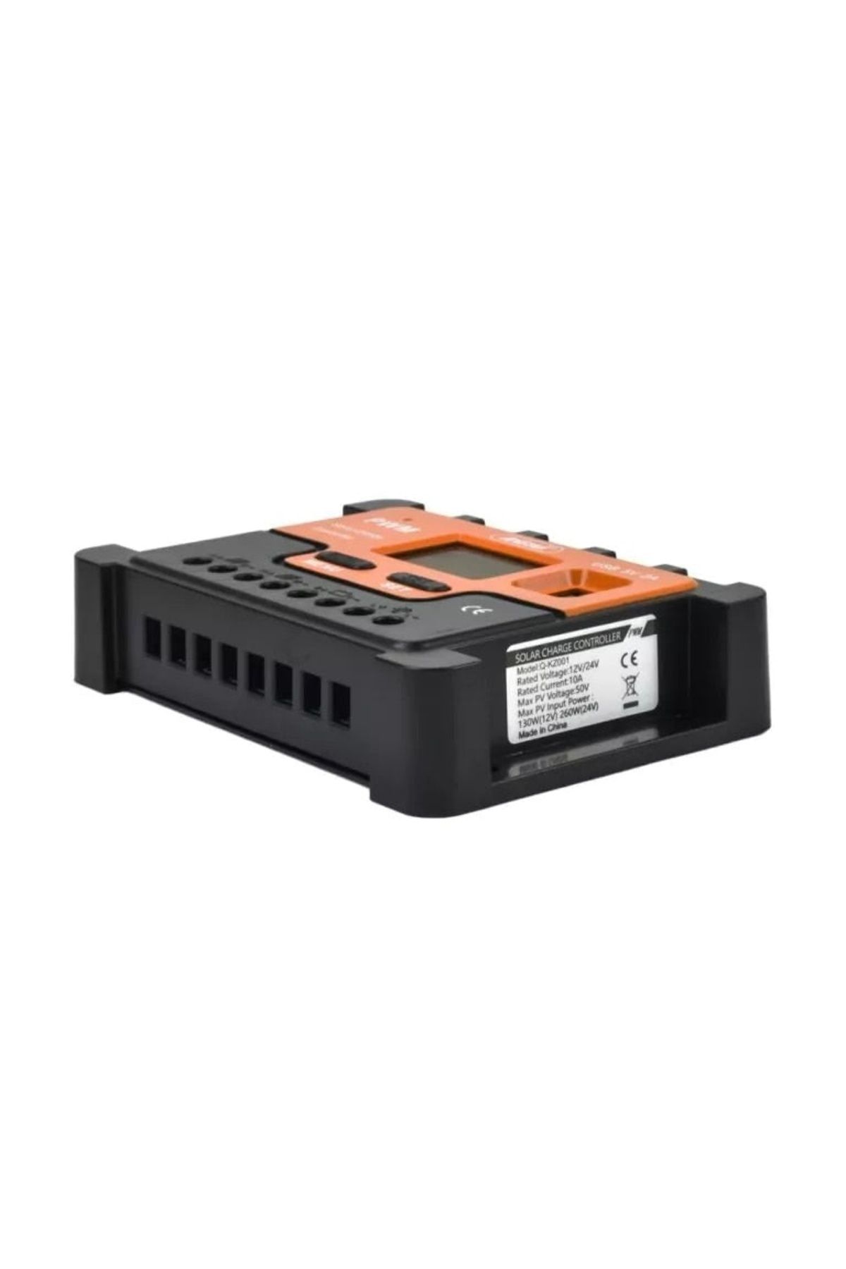 divendi-ro-10A solar charge controller with LCD display, solar panel controller, regulator - Black/Orange 3