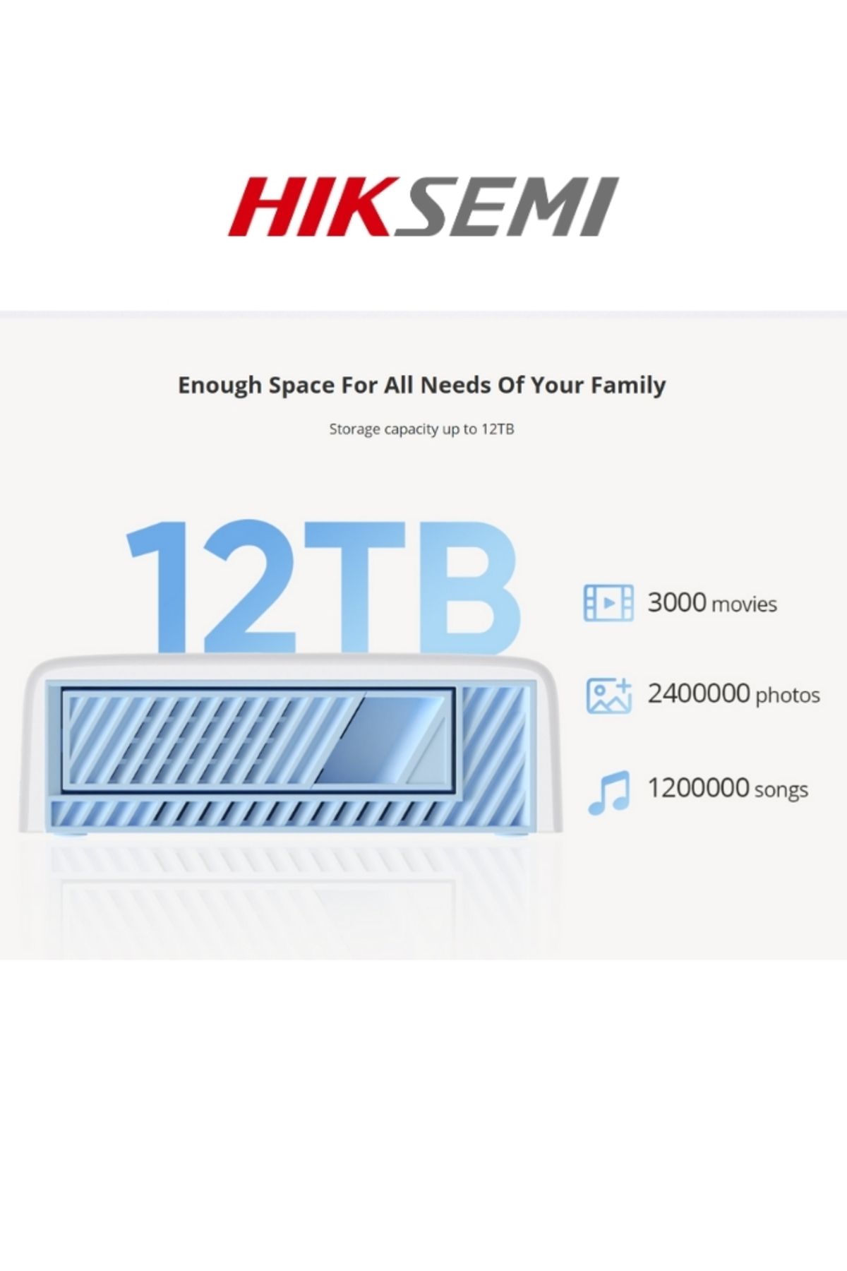 Hiksemi-خوادم التخزين السحابي الشخصي S1H1 للتخزين المتصل بالشبكة (NAS) USB 3.0 (بدون قرص) 4