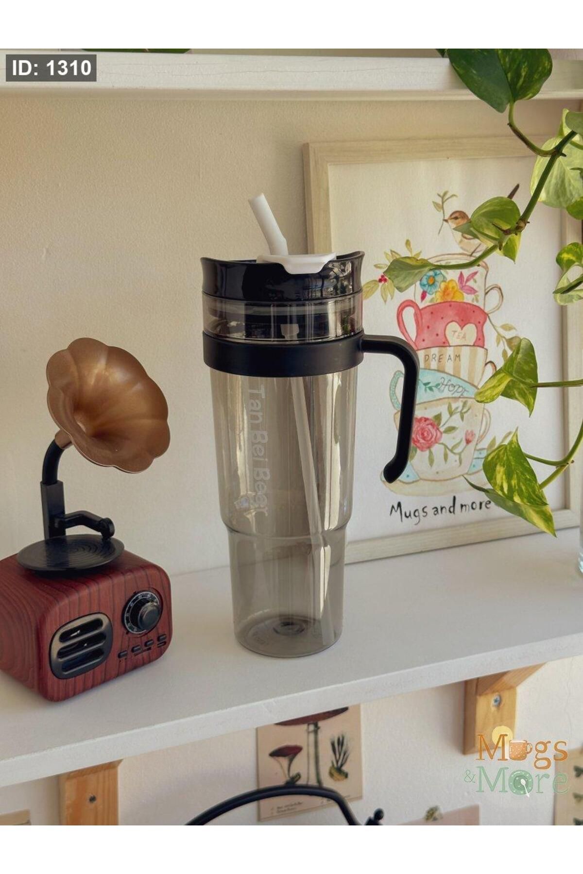 İNTER LİFE-Motivational Water Bottle with Handle and Straw Suitable for Daily Use Bpa-Free Water Bottle Suitable for Detox 1.2 ml 3
