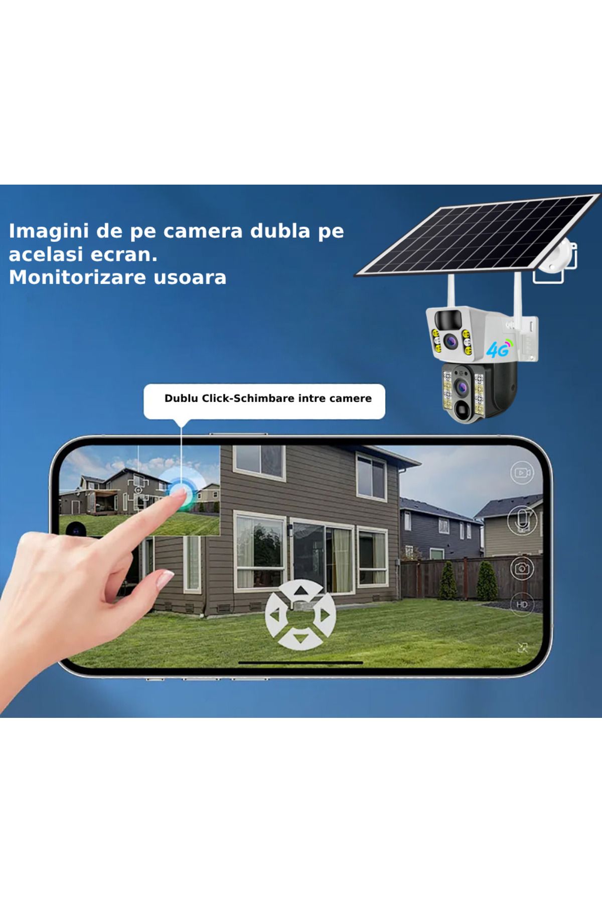CLAUSTEEL-M119 2in1 Surveillance Camera with 20W Solar Panel , 4MP, 12000mah,4G 7