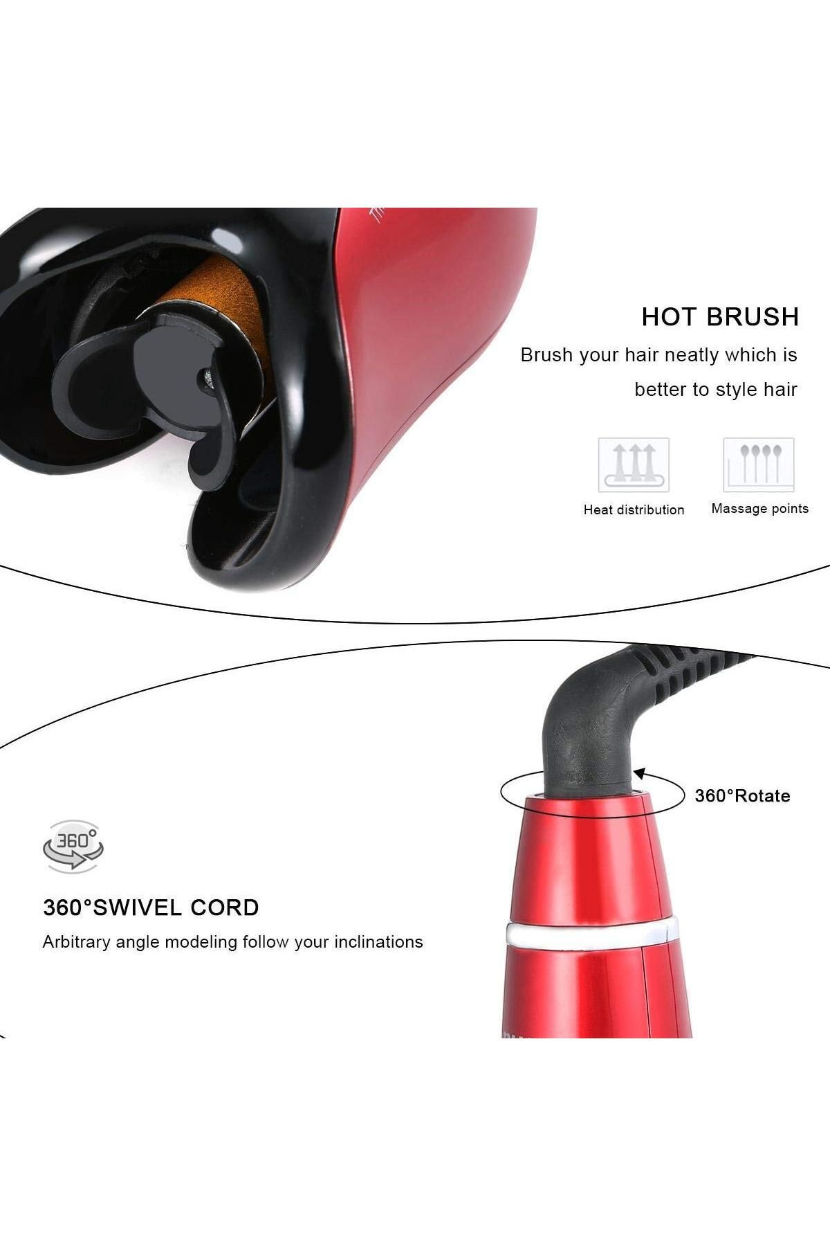 Generic-Auto-Rotating Ceramic Hair Curler LCD Temperature Automatic Curling Iron 4