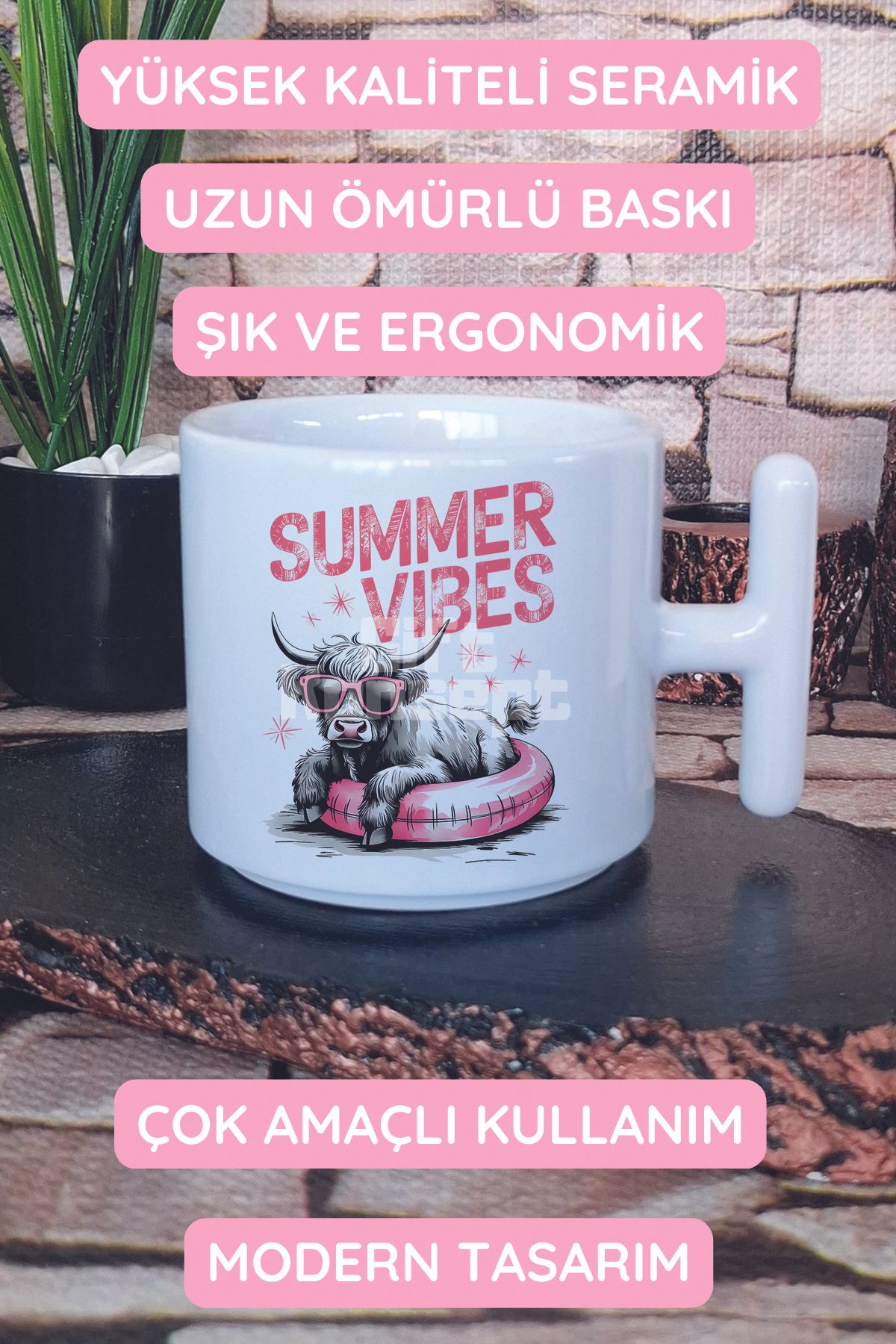 giftkonsept-Summer Vibes Cow Printed Latte Cup Mug with t Handle 4