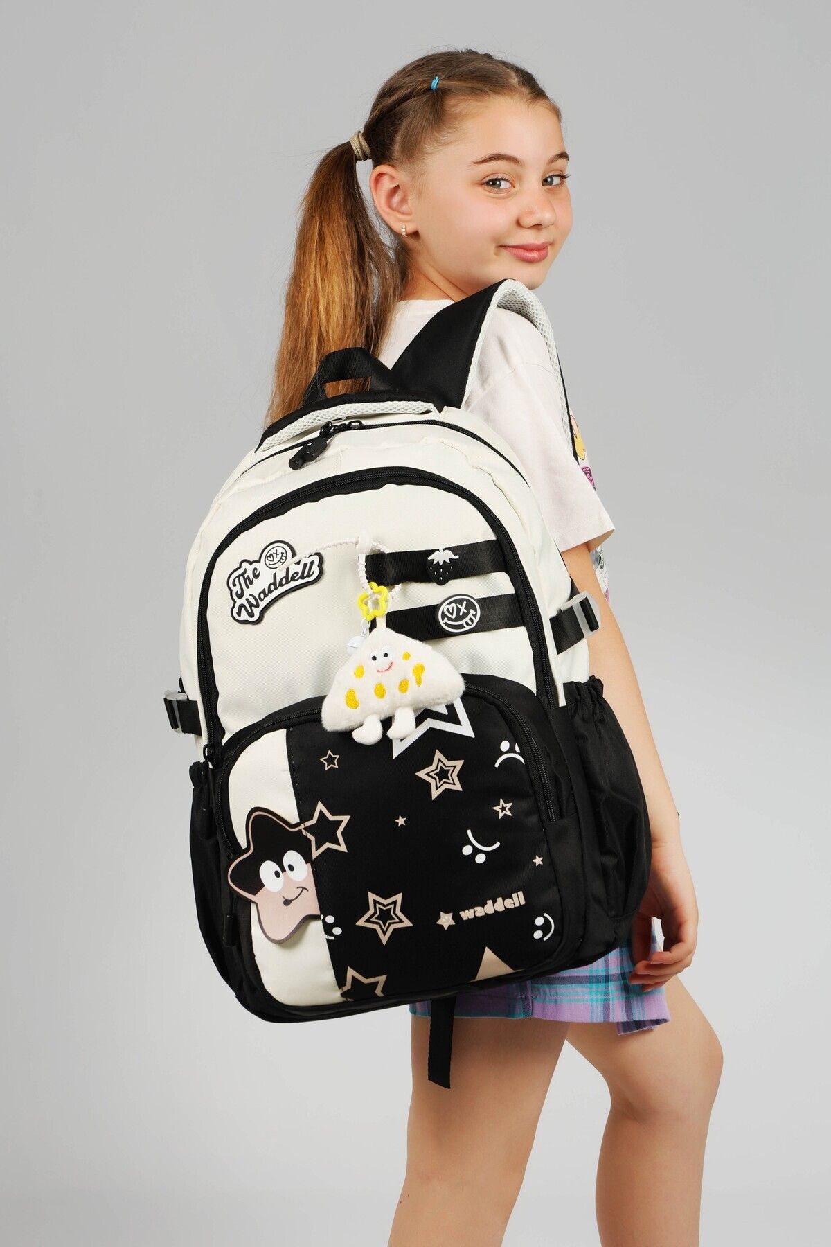 çantamgelsin-Licensed Twil Star Patterned Daily Backpack, School Backpack with Plush Toy Gift 4