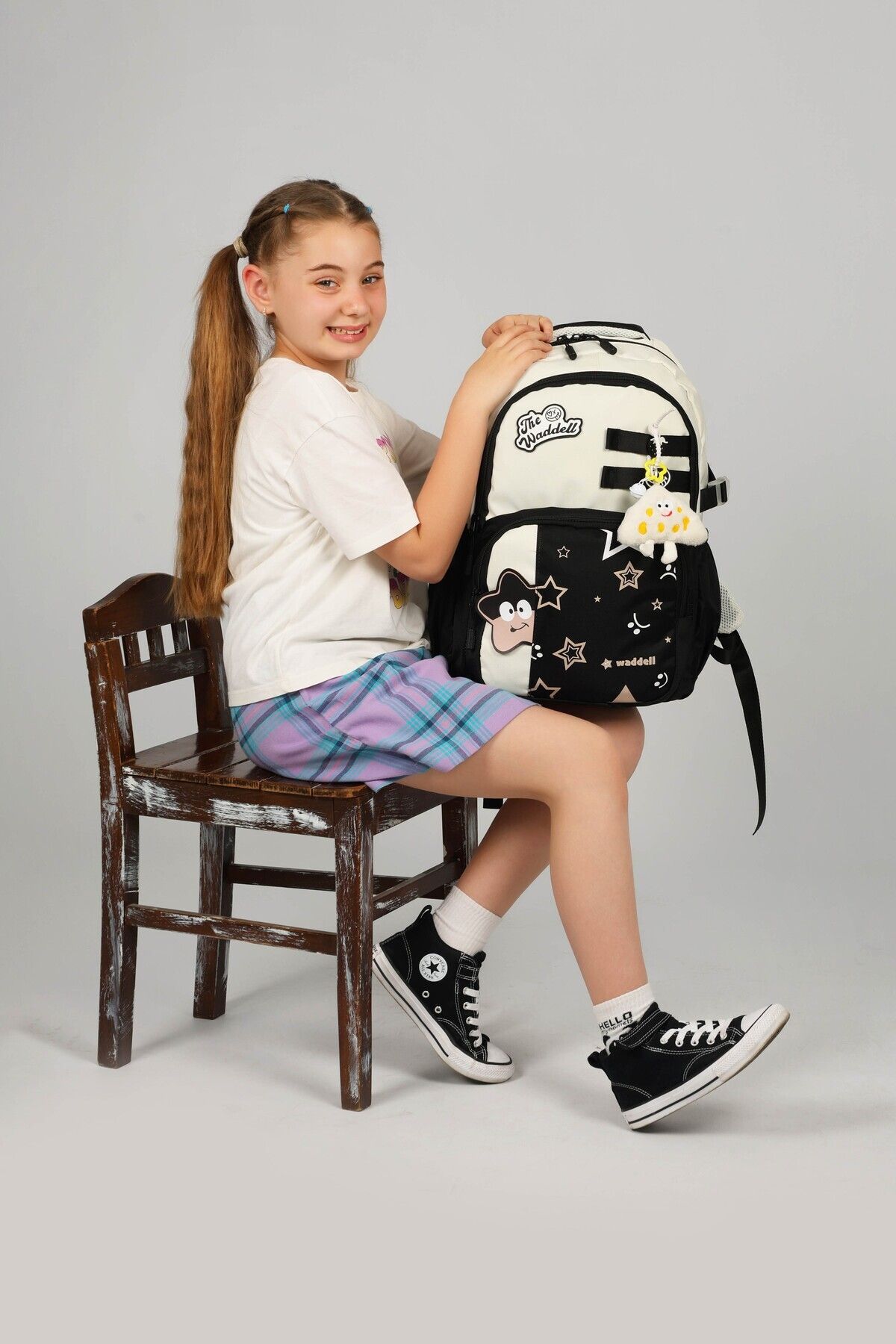 çantamgelsin-Licensed Twil Star Patterned Daily Backpack, School Backpack with Plush Toy Gift 3
