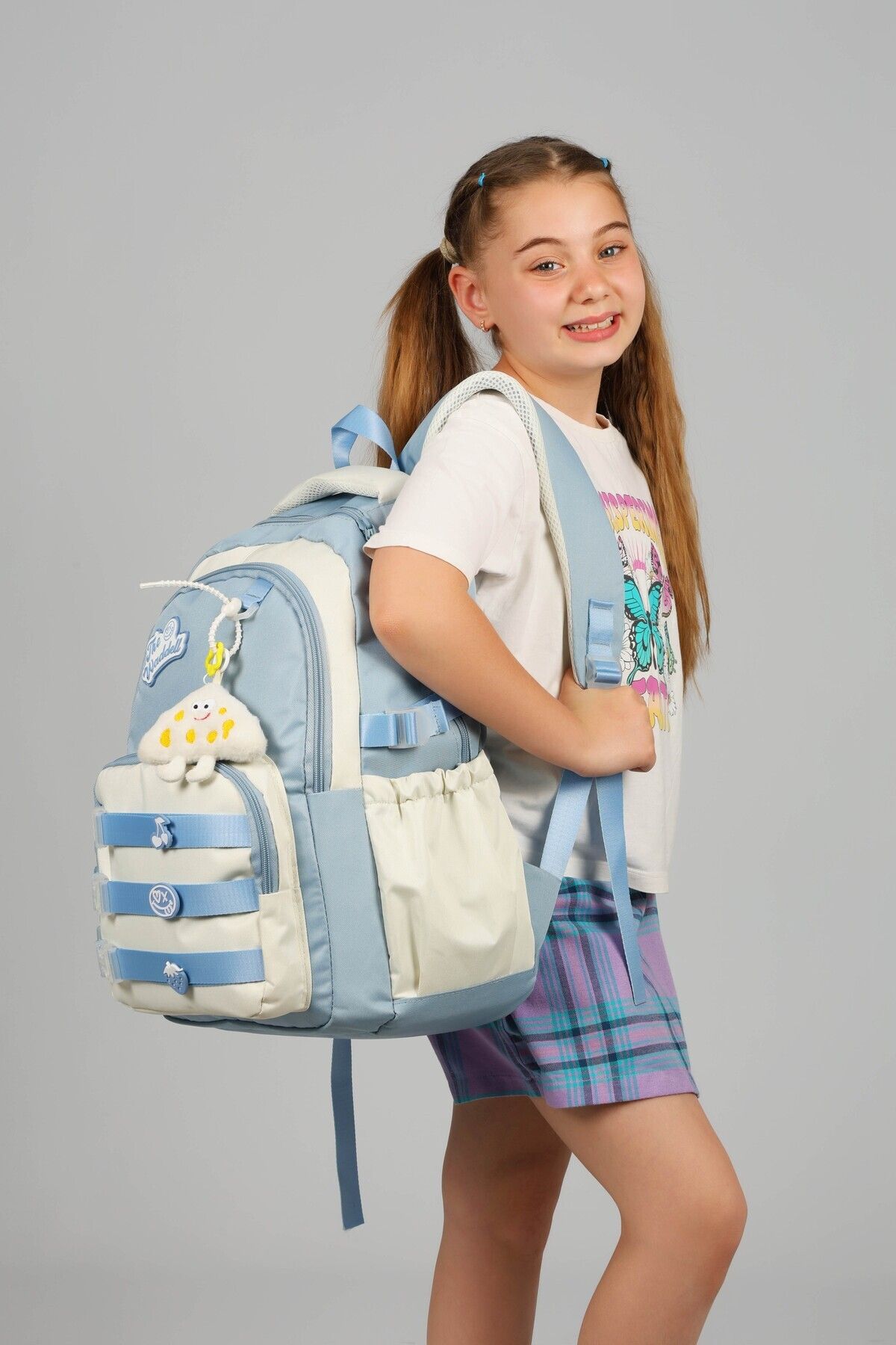 çantamgelsin-Licensed Twil Column Daily Backpack, School Backpack with Plush Toy Gift 3