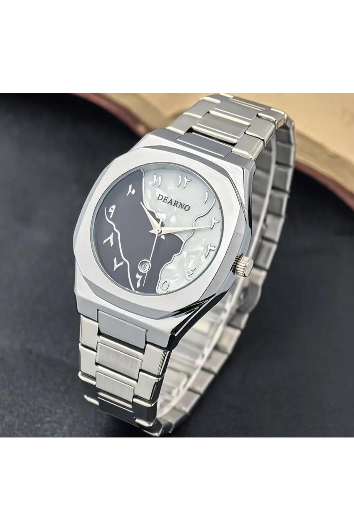 ساعت مچی مردانه فولادی ضدآب با تقویم و عملکرد کرونوگراف لوکس