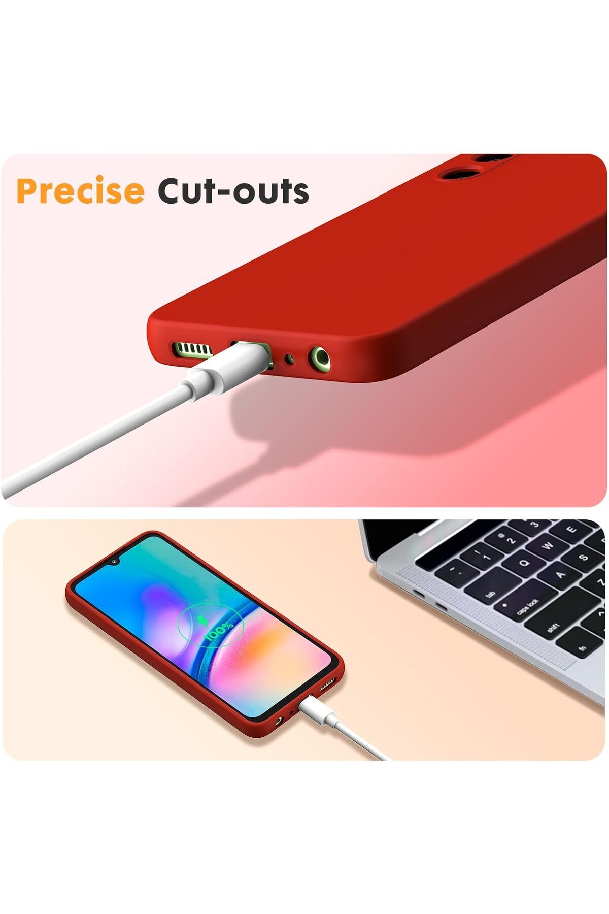 ALC MOBILE-Soft Touch Case, slim, ALC Mobile, anti-shock, compatible with Samsung Galaxy A05S, Red Tpu 3