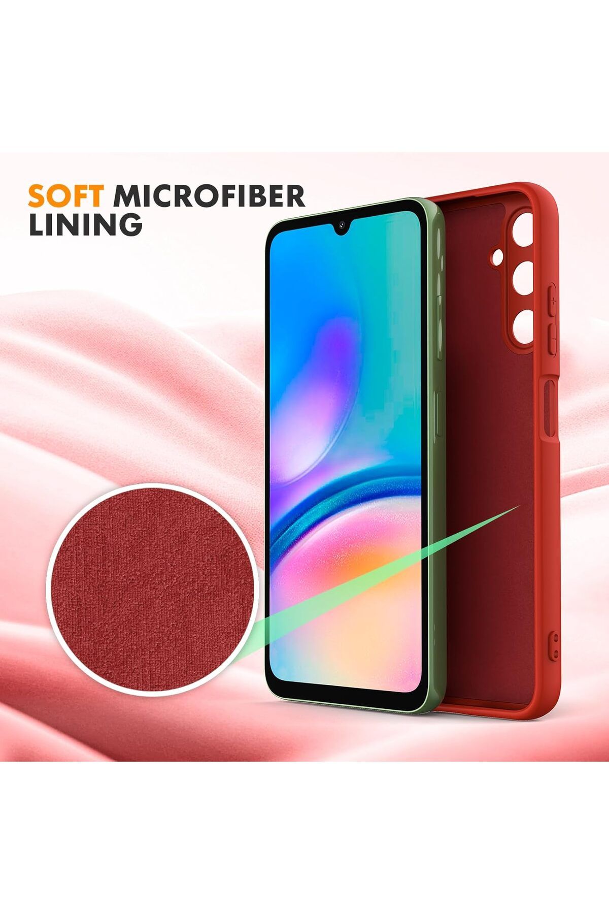 ALC MOBILE-Soft Touch Case, slim, ALC Mobile, anti-shock, compatible with Samsung Galaxy A05S, Red Tpu 6