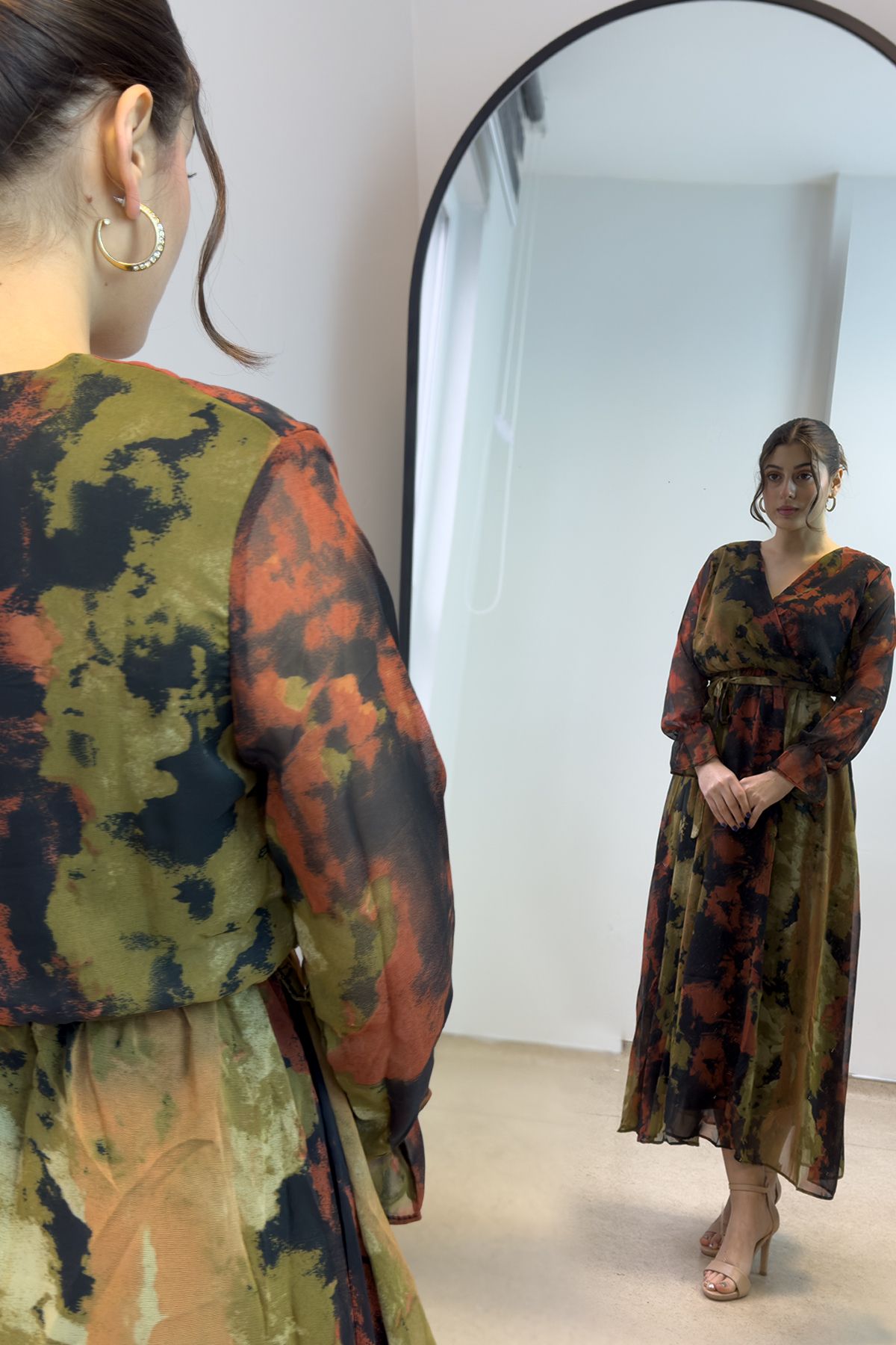 thezkscom-Patterned Chiffon Dress 3