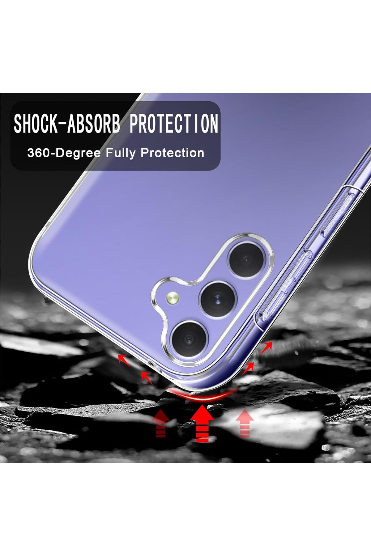 ALC MOBILE-360 case, compatible with Samsung Galaxy S24, V2 Transparent front+back 3
