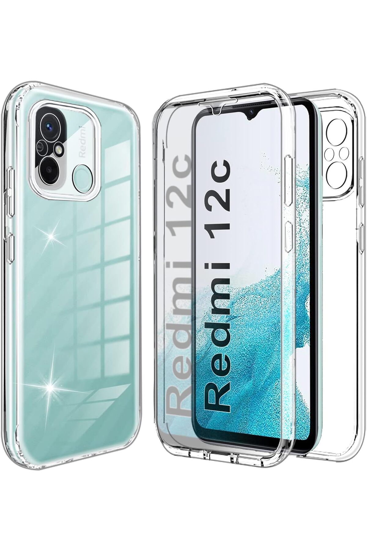 ALC MOBILE-Cover 360 Xiaomi Redmi 12C - V2 Transparent front and back 1