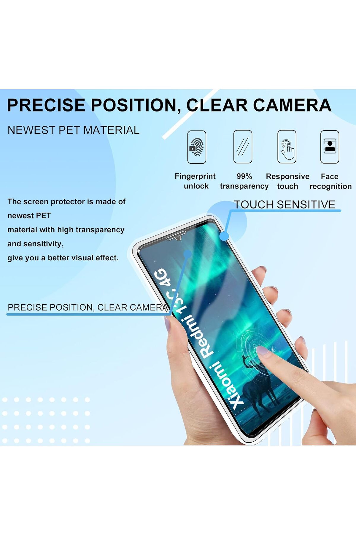 ALC MOBILE-360 case compatible with Xiaomi Redmi 13C - V2 Transparent front and back 4