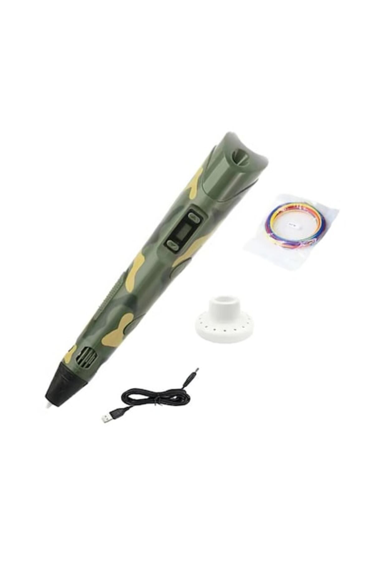 EZGETOP-3D Printing Smart Pen, EZGETOP®, Digital Display, with PLA Filament, Stand, and Adapter, Camouflage 1