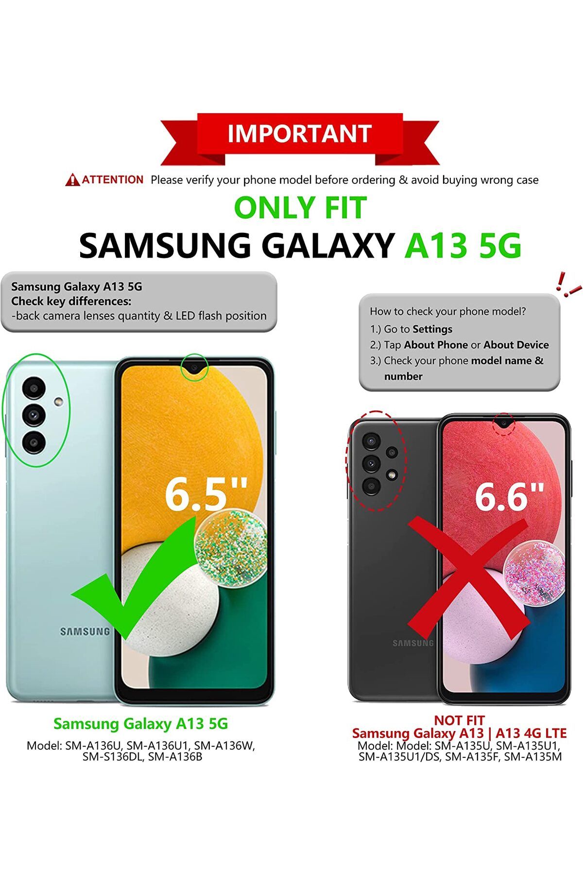 ALC MOBILE-360 case compatible with Samsung Galaxy A13 5G - V2 Transparent front and back 5