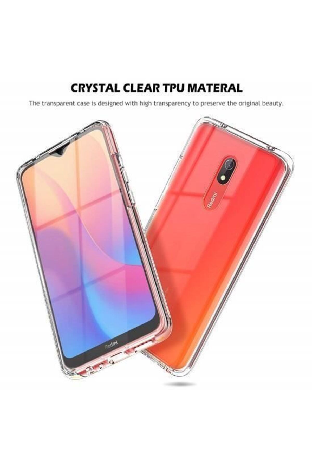 ALC MOBILE-360 case compatible with Xiaomi Redmi 8/8A (front - back) Transparent - ALC® 3