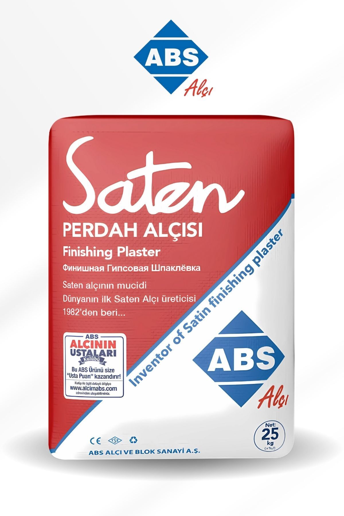 ABS Saten Perdah Alçısı 1 Kg Beyaz | Süper Pürüzsüz Son Kat Duvar Alçısı